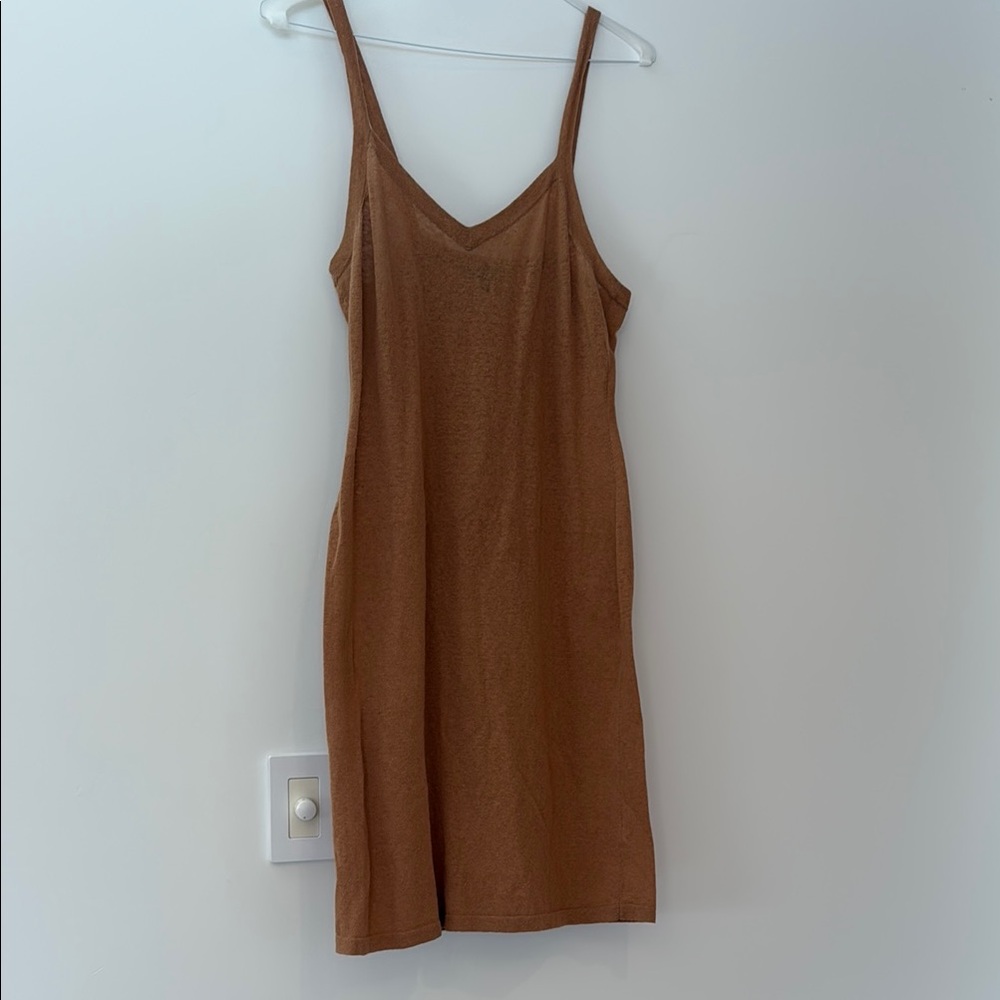 Brown Sleeveless Dress